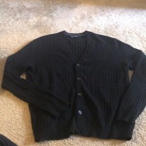 Saks Fifth Avenue 100%cashmere black cardigan